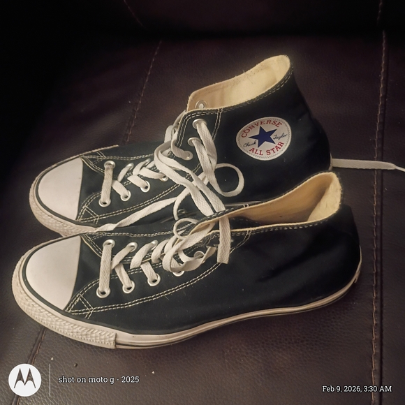 Converse Classic Black and White High-Tops ..Chuck Taylor Size 10 - Picture 6 of 6